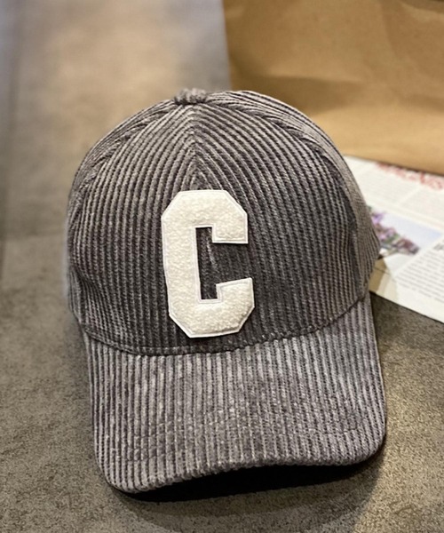 VIBGYOR（ヴィブジョー）の「pur chouchou/コーデュロイ ロゴ キャップ P4511（キャップ・レディース・ブラック/アイボリー/グレー・FREE）」の3枚目の写真
