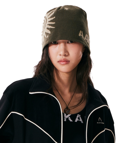 AAKAM（アーカム）の「Sun Jacquard Beanie (Khaki)（ニットキャップ/ビーニー・レディース・その他・FREE）」の4枚目の写真
