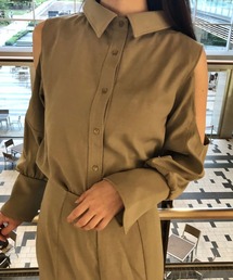 ADPOSION | 【MONAMOUR/モナムール】open shoulder shirt tops(シャツ/ブラウス)