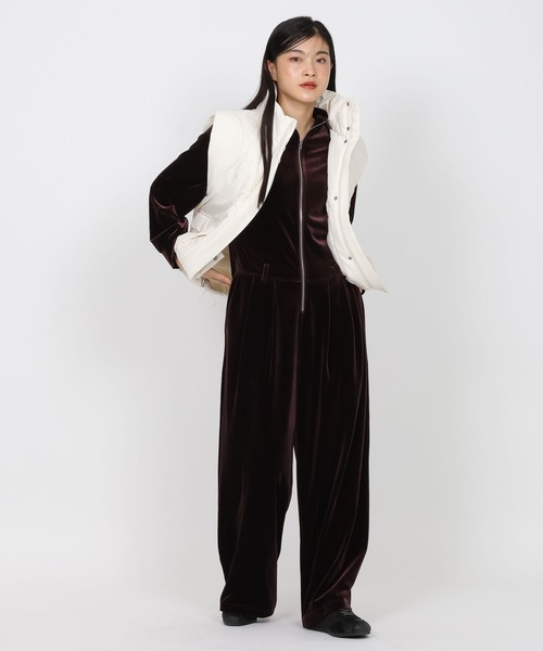 JEANASIS（ジーナシス）の「【Les Fleurs】ナカワタBIGベスト/624942（ダウンベスト・レディース・オフホワイト/ブラック・FREE）」の22枚目の写真