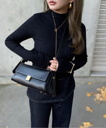 random pattern off neck rib knit /ランダムパターンオフネックリブニット
