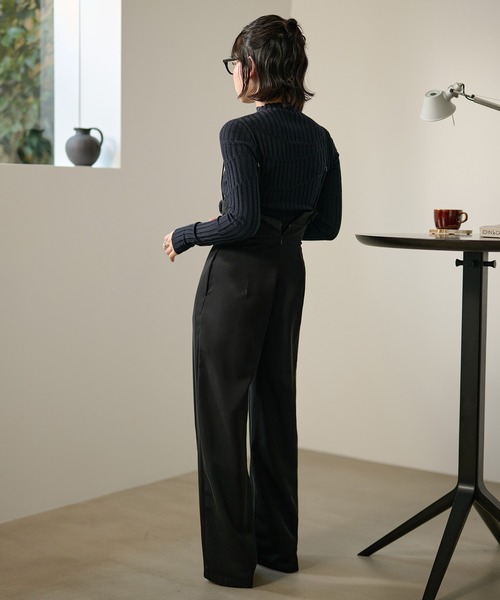 LAULEN(ローレン)の「random pattern off neck rib knit /ランダムパターンオフネックリブニット(ニット/セーター・レディース・ネイビー/オートミール/ブラック・FREE)」の13枚目の写真