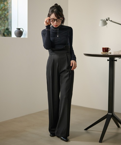 LAULEN(ローレン)の「random pattern off neck rib knit /ランダムパターンオフネックリブニット(ニット/セーター・レディース・ネイビー/オートミール/ブラック・FREE)」の15枚目の写真