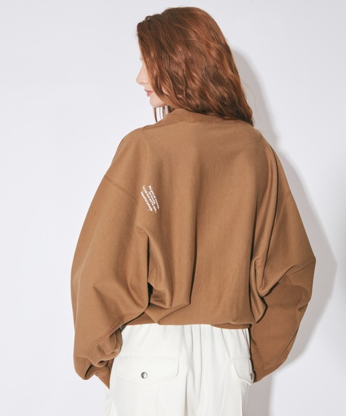 beautiful people（ビューティフルピープル）の「suvin compact sweat  Y shape TOP（スウェット・レディース・ブラック/オフホワイト・36）」の3枚目の写真