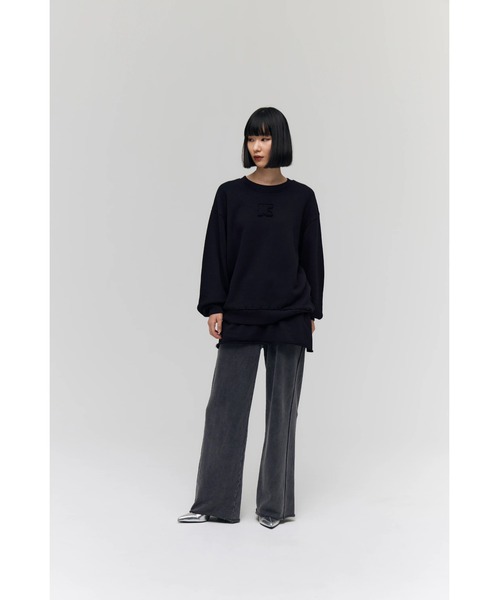 FELICITY(フェリシティ)の「Layered Sweat Pants(その他パンツ・レディース・ブラック/レッド・2)」の1枚目の写真