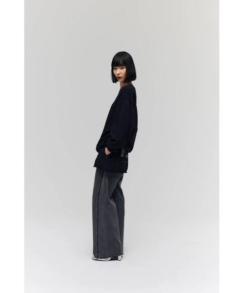 FELICITY(フェリシティ)の「Layered Sweat Pants(その他パンツ・レディース・ブラック/レッド・2)」の4枚目の写真