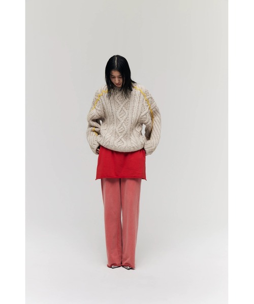 FELICITY(フェリシティ)の「Layered Sweat Pants(その他パンツ・レディース・ブラック/レッド・2)」の7枚目の写真