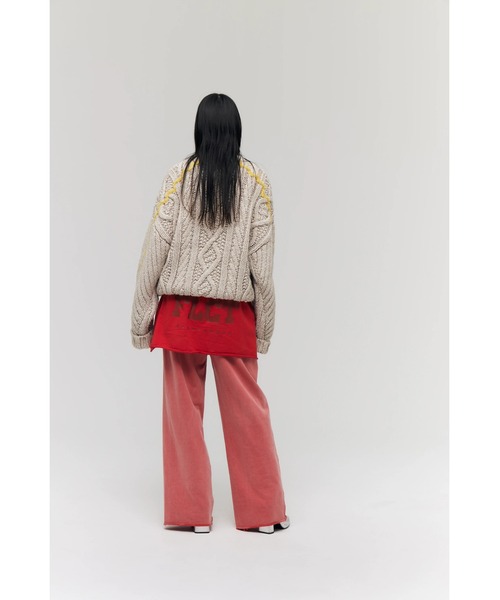 FELICITY(フェリシティ)の「Layered Sweat Pants(その他パンツ・レディース・ブラック/レッド・2)」の8枚目の写真