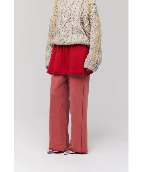 FELICITY(フェリシティ)の「Layered Sweat Pants(その他パンツ・レディース・ブラック/レッド・2)」の11枚目の写真