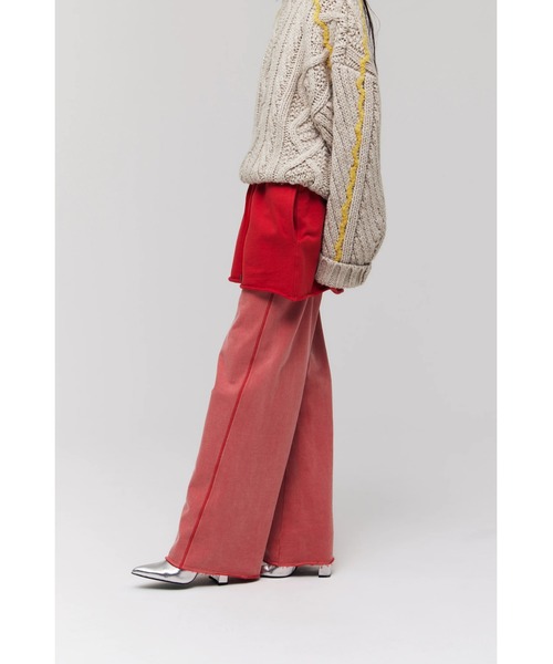 FELICITY(フェリシティ)の「Layered Sweat Pants(その他パンツ・レディース・ブラック/レッド・2)」の13枚目の写真