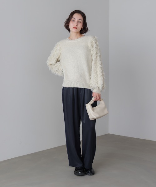 Bou Jeloud（ブージュルード）の「ラメフリンジプルオーバー（ニット/セーター・レディース・グレー/ブルー/オフホワイト・FREE）」の20枚目の写真