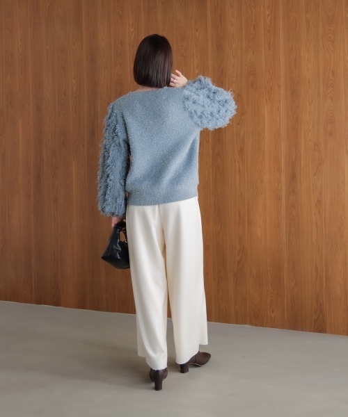 Bou Jeloud（ブージュルード）の「ラメフリンジプルオーバー（ニット/セーター・レディース・グレー/ブルー/オフホワイト・FREE）」の17枚目の写真