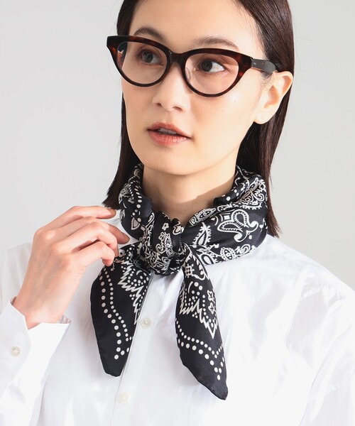 manipuri（マニプリ）の「【別注】manipuri / カレイド バンダナ スカーフ（バンダナ/スカーフ・レディース・ブラック/ホワイト・ONE SIZE）」の9枚目の写真