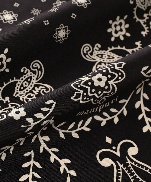 manipuri（マニプリ）の「【別注】manipuri / カレイド バンダナ スカーフ（バンダナ/スカーフ・レディース・ブラック/ホワイト・ONE SIZE）」の3枚目の写真