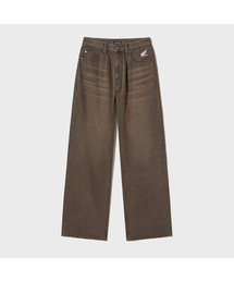 Wing Logo Denim Pants Brown