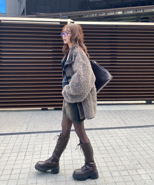 RAY CASSIN（レイカズン）の「【A4対応】ベルト付トートバッグ（トートバッグ・レディース・ブラウン/ブラック/ベージュ・FREE）」の5枚目の写真