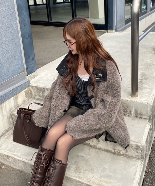 RAY CASSIN（レイカズン）の「【A4対応】ベルト付トートバッグ（トートバッグ・レディース・ブラウン/ブラック/ベージュ・FREE）」の8枚目の写真