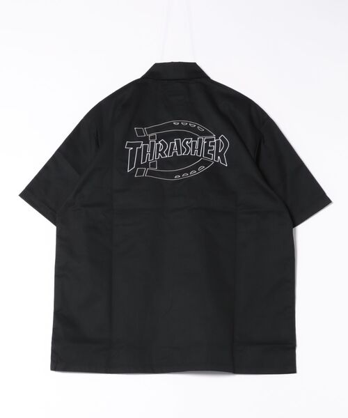 THRASHER（スラッシャー）の「【Dickies x THRASHER(スラッシャー)】Canvas  SHRT／半袖シャツ（シャツ/ブラウス・メンズ・ブラック・MEDIUM/LARGE/X-LARGE）」の2枚目の写真