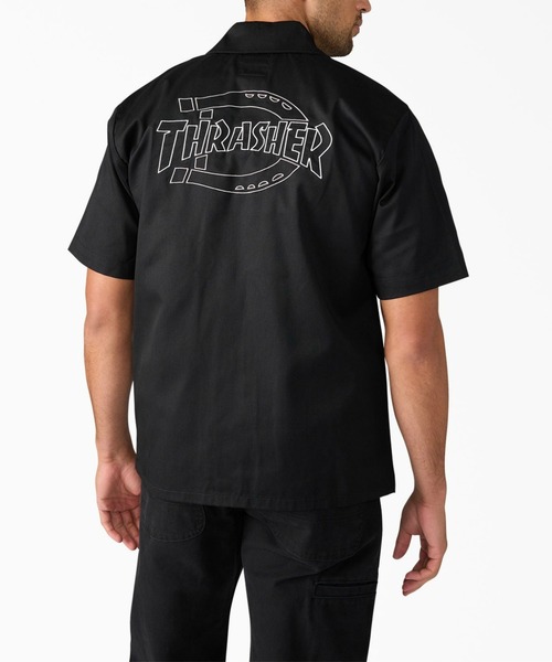THRASHER（スラッシャー）の「【Dickies x THRASHER(スラッシャー)】Canvas  SHRT／半袖シャツ（シャツ/ブラウス・メンズ・ブラック・MEDIUM/LARGE/X-LARGE）」の4枚目の写真