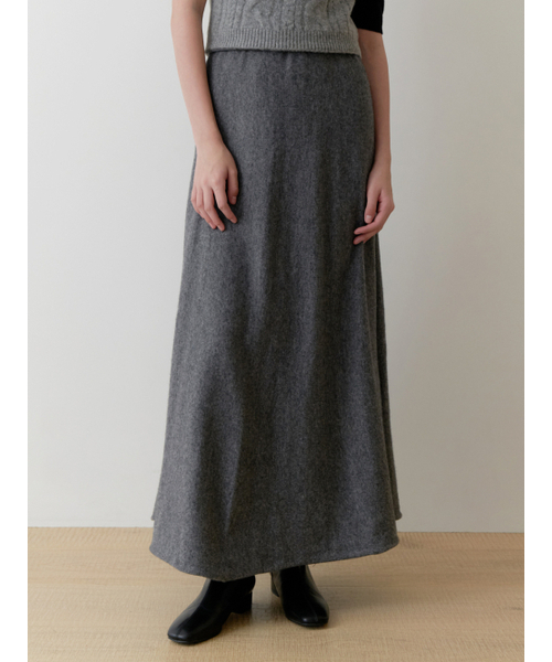 RE_L(リエル)の「Ooze knit flare skirt (gray)(スカート・レディース・その他・SMALL/MEDIUM)」の4枚目の写真
