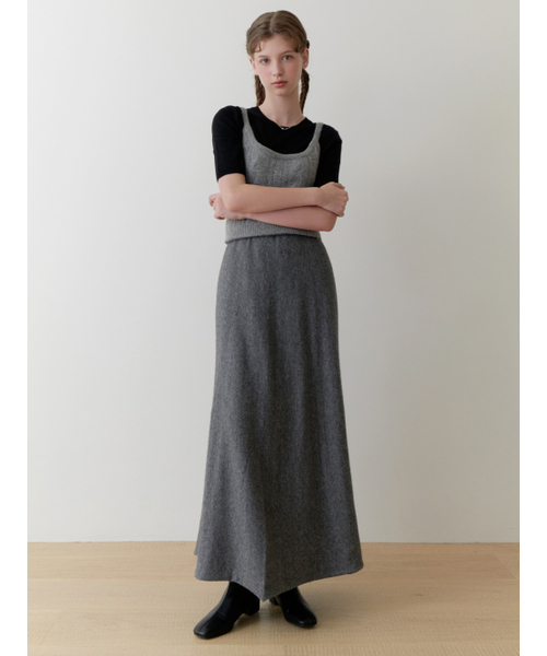 RE_L(リエル)の「Ooze knit flare skirt (gray)(スカート・レディース・その他・SMALL/MEDIUM)」の5枚目の写真