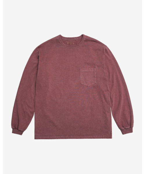 sortie(ソルティ)の「ピグメント ロングスリーブ ポケットTシャツ(ディープレッド)(Tシャツ/カットソー・メンズ・その他・MEDIUM/LARGE/X-LARGE)」の1枚目の写真