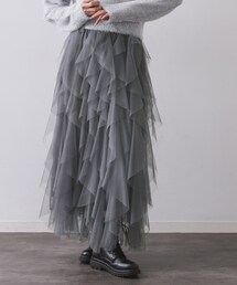 OPAQUE.CLIP | ラッフルチュールイージースカート【洗濯機OK】(スカート)