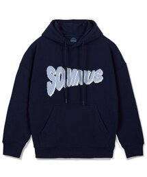 サムナス ワイドショルダーフードパーカー_ネイビー