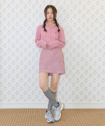 TWEED LOW SKIRT (PINK)