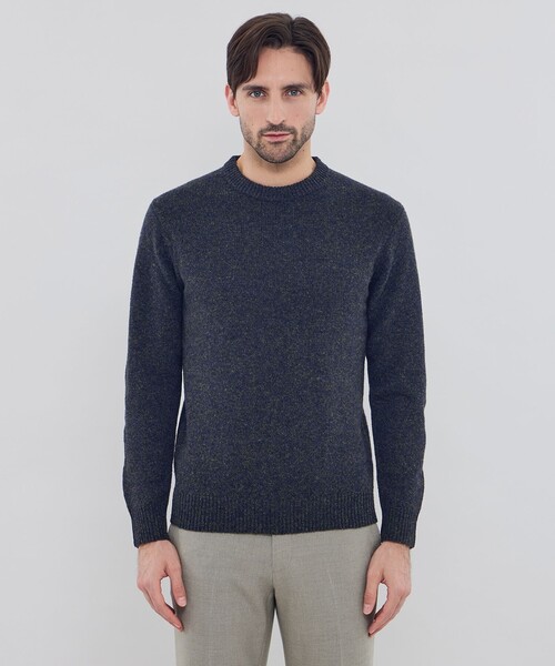 MACKINTOSH LONDON（マッキントッシュ ロンドン）の「イタリアンシェットウールクルーネックニット（ニット/セーター・メンズ・ブルー系その他7/ベージュ系その他6/グリーン系その他2・L/XL/M）」の4枚目の写真