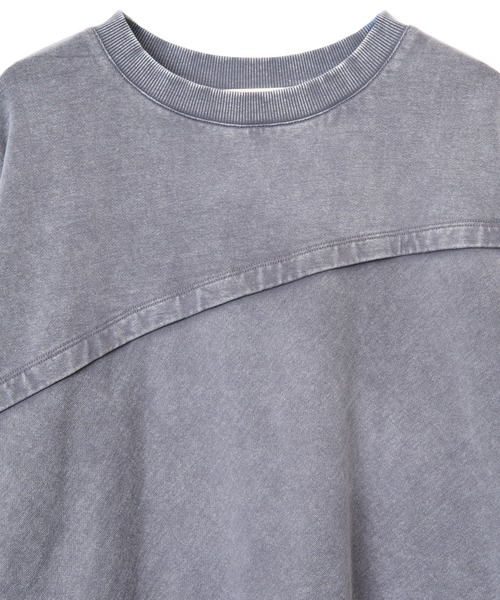 AULA AILA（アウラアイラ）の「【AVIREX】アシンメトリープルオーバー（スウェット・レディース・ライトグレー/ピンク/チャコールグレー・0）」の11枚目の写真