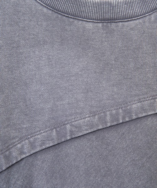 AULA AILA（アウラアイラ）の「【AVIREX】アシンメトリープルオーバー（スウェット・レディース・ライトグレー/ピンク/チャコールグレー・0）」の14枚目の写真