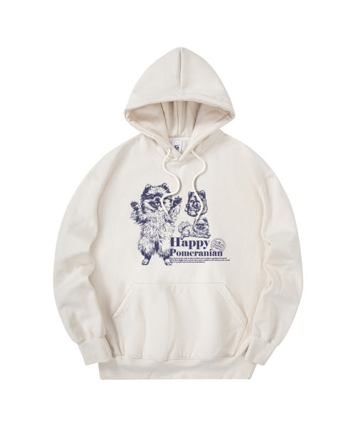 RADINEO(ラディネオ)の「ハッピーポメラニアンフードクリーム(パーカー・メンズ・その他・LARGE/X-LARGE/MEDIUM)」の1枚目の写真