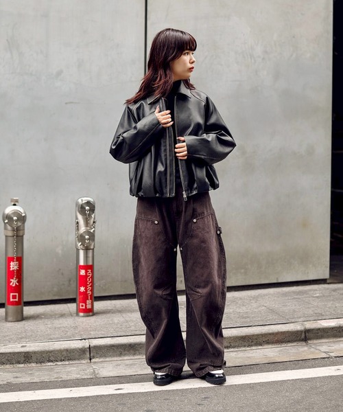 BALLOON LEATHER ZIP UP JACKET（ブルゾン）｜CONZ（コンズ）の