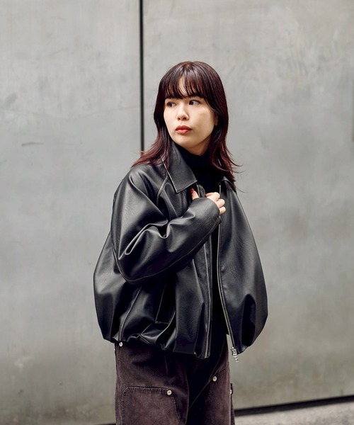BALLOON LEATHER ZIP UP JACKET（ブルゾン）｜CONZ（コンズ）の