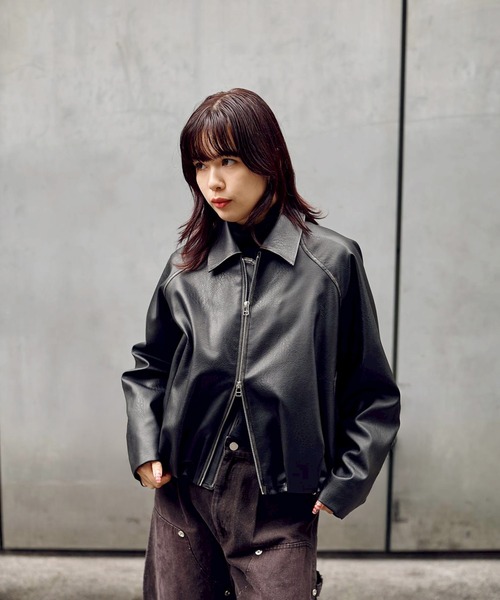 BALLOON LEATHER ZIP UP JACKET（ブルゾン）｜CONZ（コンズ）の
