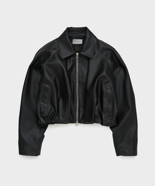 CONZ（コンズ）の「BALLOON LEATHER ZIP UP JACKET（ブルゾン・レディース・ブラック・1/2）」の16枚目の写真