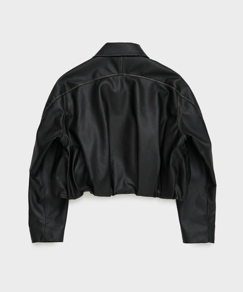 CONZ（コンズ）の「BALLOON LEATHER ZIP UP JACKET（ブルゾン・レディース・ブラック・1/2）」の17枚目の写真