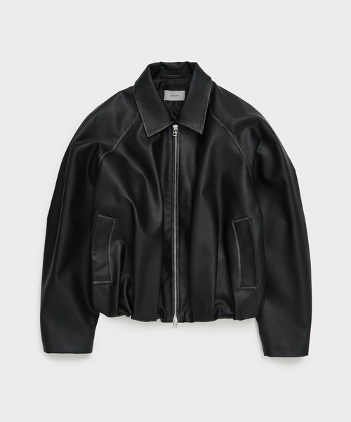 CONZ（コンズ）の「BALLOON LEATHER ZIP UP JACKET（ブルゾン・レディース・ブラック・1/2）」の18枚目の写真