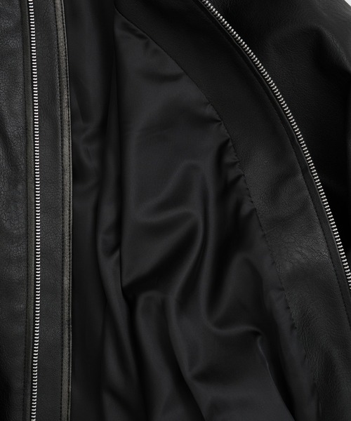 CONZ（コンズ）の「BALLOON LEATHER ZIP UP JACKET（ブルゾン・レディース・ブラック・1/2）」の22枚目の写真
