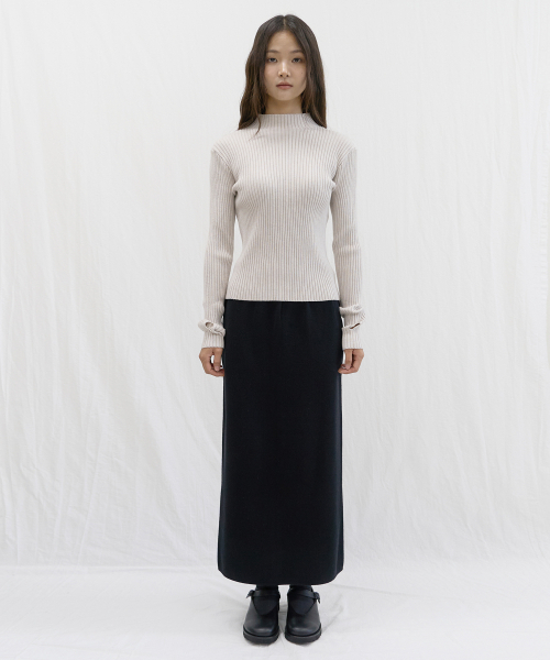 JULIAPEPE(ジュリアペペ)の「Half-neck Knit Pullover (Beige)(ニット/セーター・レディース・ベージュ・FREE)」の3枚目の写真