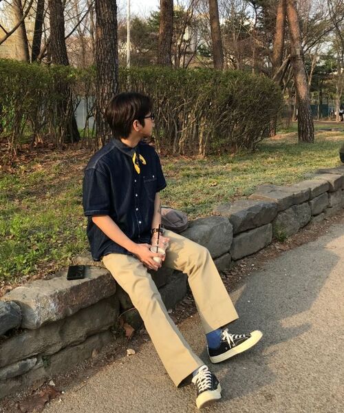 BLOND9（ブロンドナイン）の「ポケットハーフデニムシャツ_ダークインディゴ（シャツ/ブラウス・レディース・その他・LARGE/MEDIUM/X-LARGE）」の15枚目の写真