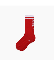 MENASOO（ミナス）の「RUNNING CREW FLOGGER FIT SOCKS_LONG_RED（ソックス/靴下）」