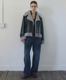 TAILORED SHEARING JACKET - BLACK