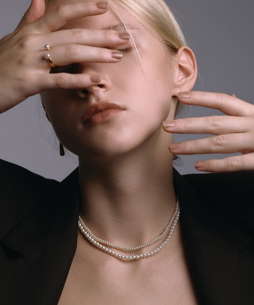 CENE(セネ)の「【CENE】セネ/ベーシックミディアムパールネックレス/37cm(ネックレス・レディース・ゴールド/シルバー・FREE)」の7枚目の写真