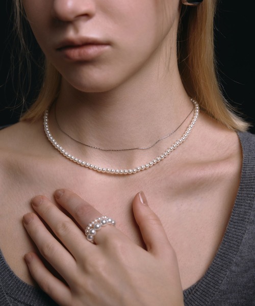 CENE(セネ)の「【CENE】セネ/ベーシックミディアムパールネックレス/37cm(ネックレス・レディース・ゴールド/シルバー・FREE)」の10枚目の写真