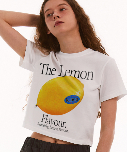 MATCHGLOBE(マッチグローブ)の「レモンフレーバークロップTシャツ(ホワイト)(Tシャツ/カットソー・レディース・その他・FREE)」の2枚目の写真