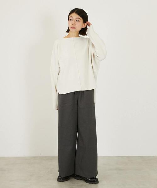 LOGEMENT DE CLAIRE(ロジュモンドクレール)の「イージーウォームパンツ(その他パンツ・レディース・ネイビー/オフホワイト/グレー・2/3)」の7枚目の写真