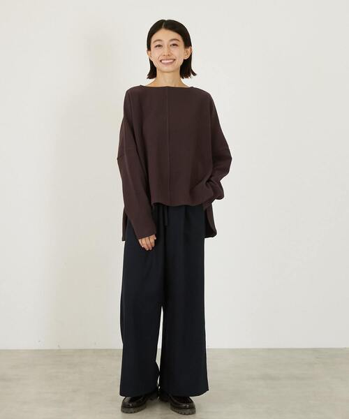 LOGEMENT DE CLAIRE(ロジュモンドクレール)の「イージーウォームパンツ(その他パンツ・レディース・ネイビー/オフホワイト/グレー・2/3)」の15枚目の写真