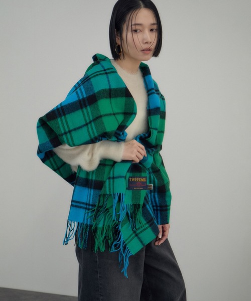 TWEEDMILL（ツイードミル）】Knee Rug（大判ストール）（ストール